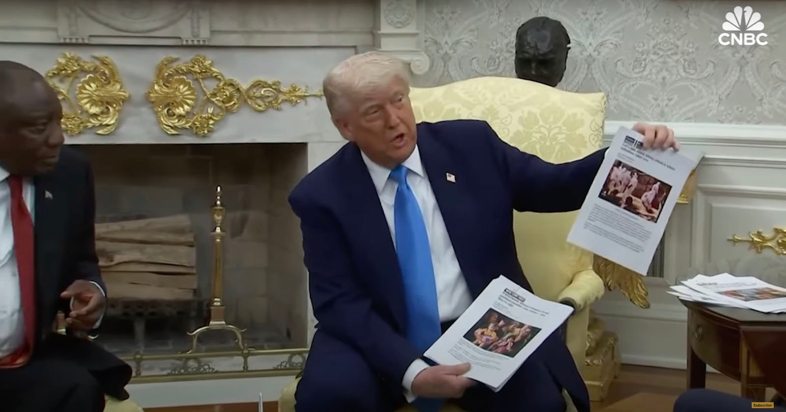 Trump Holds Up Photo of Wrong Country During Oval Office Meeting Trump Holds Up Photo of Wrong Country During Oval Office Meeting